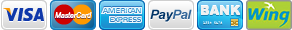 International payment methods: credit card, bank, PayPal