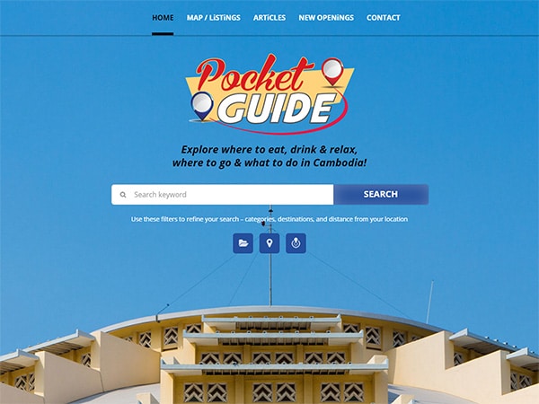 Cambodia Pocket Guide Directory Website Design