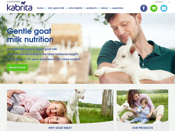 Kabrita Goat Milk Formula Website Design