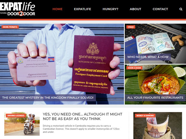 Re-design Door-2-Door website ExpatLife Cambodia